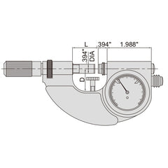 Insize Dial Snap Gauge 1-2" Range Series 3334-2