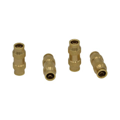 3/8" DOT Brass Push-In Straight Tube Unions – 4 Pack - Twin Eagle Imports
