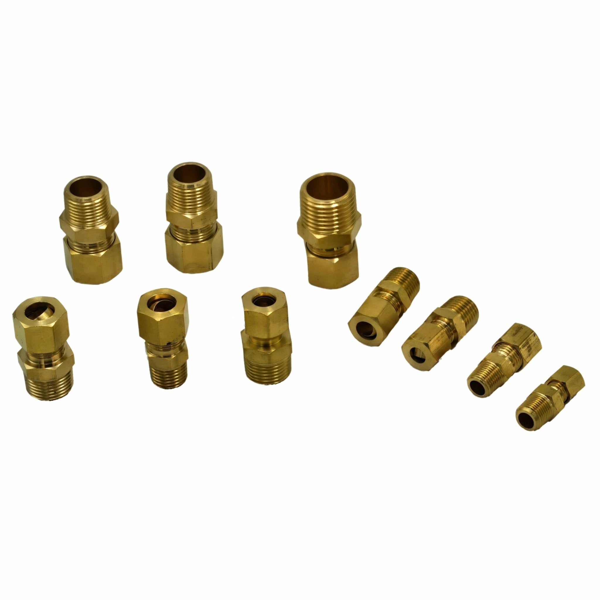 40pc Brass Compression Male Connector Grab Kit Assortment - Twin Eagle Imports