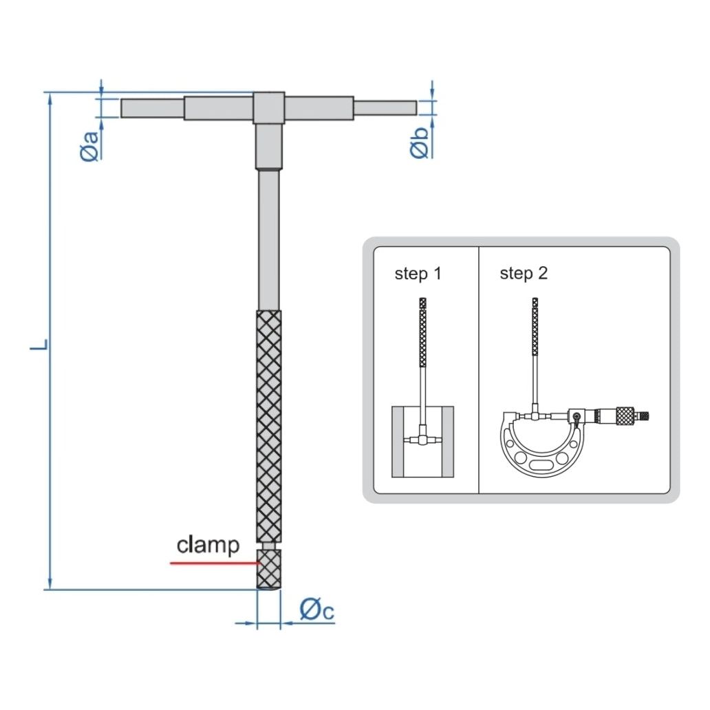 Insize Telescopic Gauge 32-54mm Range Series 4206-D