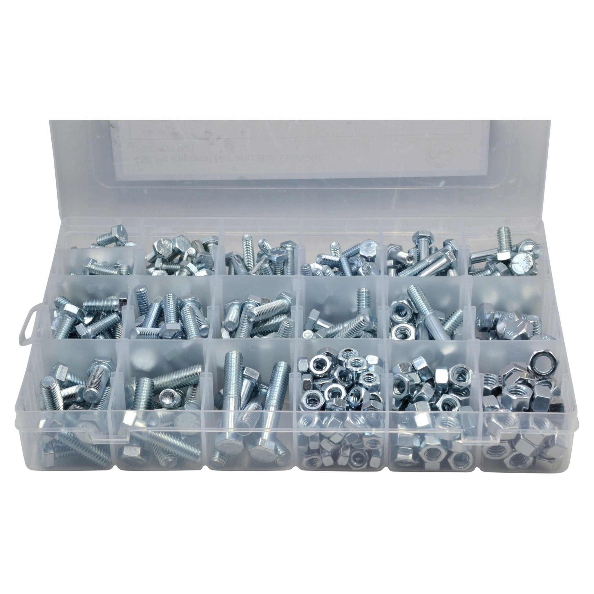 456 pc High Tensile Imperial Nut and Bolt Grab Kit Assortment - Twin Eagle Imports