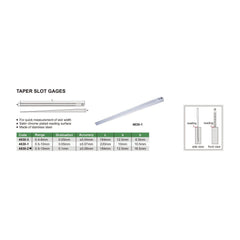 Insize Taper Slot Gauge 0.5-15mm Range Series 4630-2