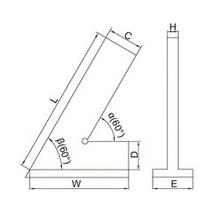 Insize Range 60° Square 120x80mm Series 4762-120