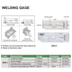 Insize Welding Gauge Series 4834-1