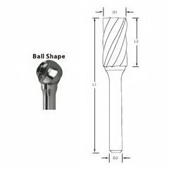 Best Carbide - SD1NF 1/4" Aluminium Cut Carbide Burr