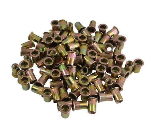 1/4 UNC Zinc Plated Steel Nutsert Rivet Nuts – Bulk Pack of 100