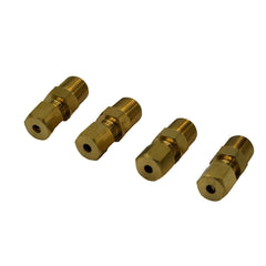 4pc Brass Compression Male Female Connector (T1/8xM1/8) - Twin Eagle Imports