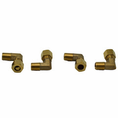 4pc Brass Compression Union 90° Male Female Elbow (T3/8xM1/4) - Twin Eagle Imports