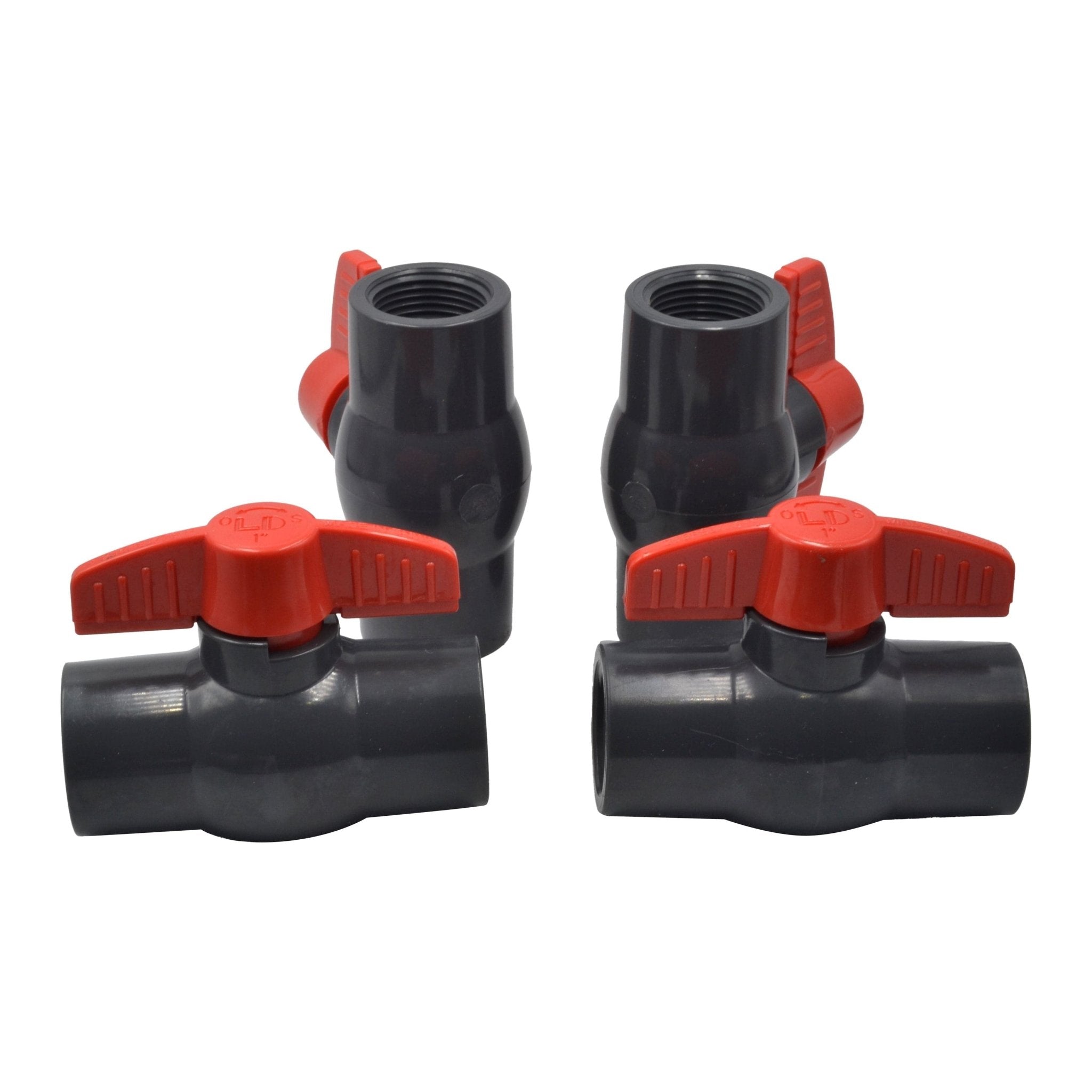 4pcs PVC Pipe Female/Female 1" BSP Thread Ball Valve - Twin Eagle Imports