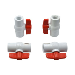 4pcs PVC Pipe Female/Female 1/2" BSP Thread Ball Valve - Twin Eagle Imports