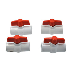 4pcs PVC Pipe Female/Female 1/2" BSP Thread Ball Valve - Twin Eagle Imports