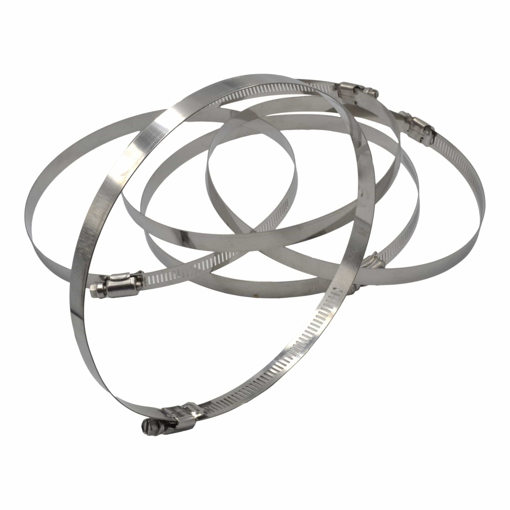 5 Piece 304 Stainless Steel 155-178mm Worm Drive Hose Clamp - Twin Eagle Imports