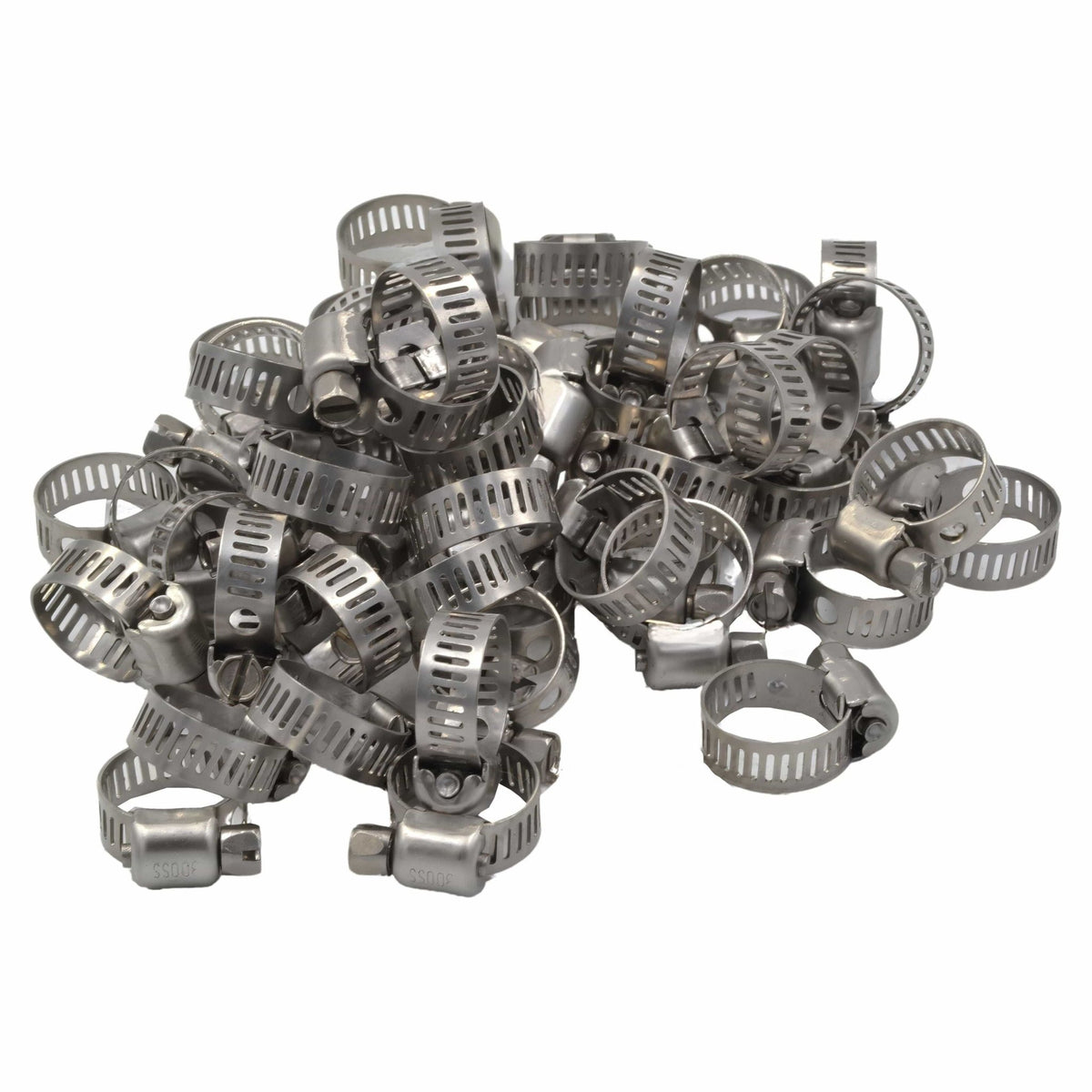 50 Piece 304 Stainless Steel 6-15mm Worm Drive Hose Clamp - Twin Eagle Imports