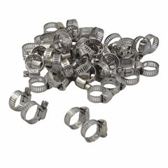 50 Piece 304 Stainless Steel 6-15mm Worm Drive Hose Clamp - Twin Eagle Imports