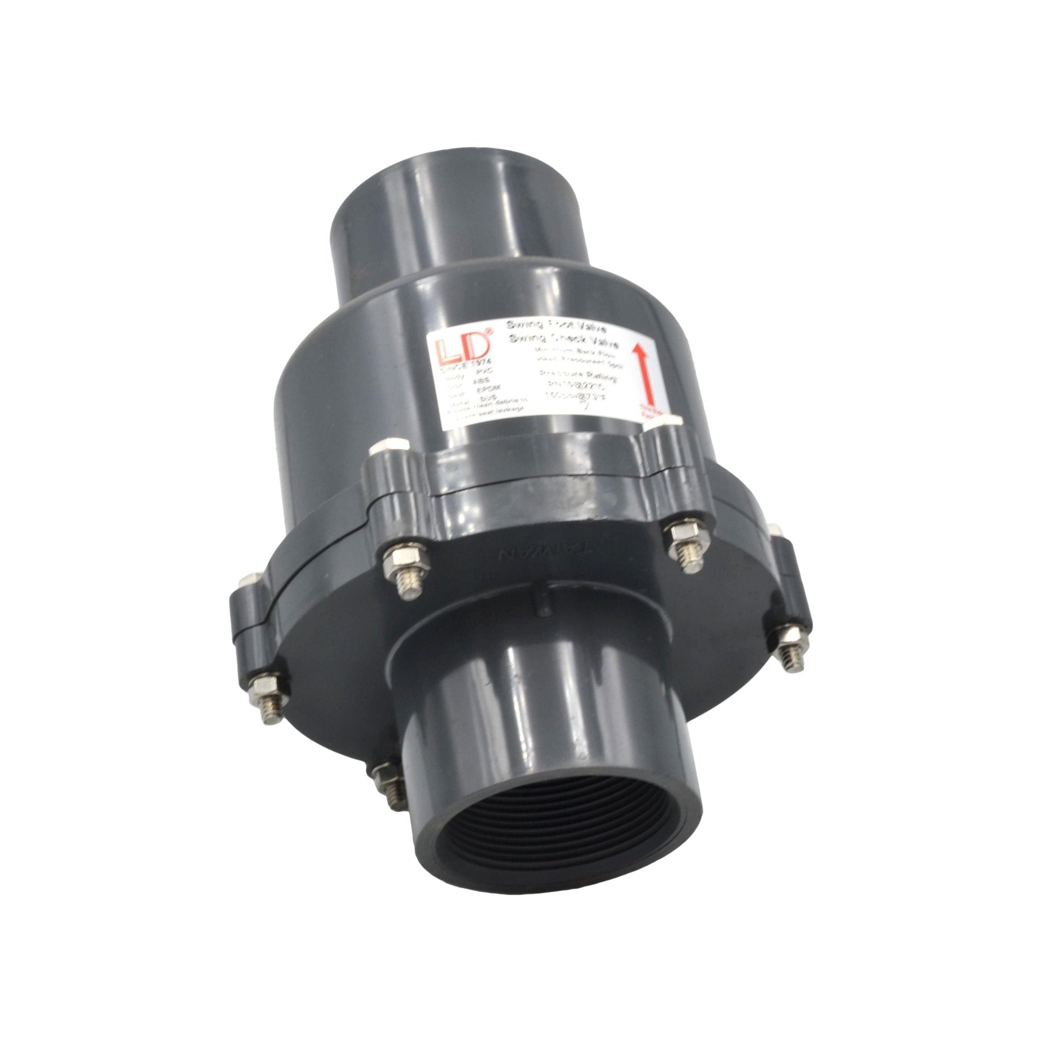 50MM / 2" Large PVC Swing Check Valve 150 PSI F/F BSPT Thread - Twin Eagle Imports