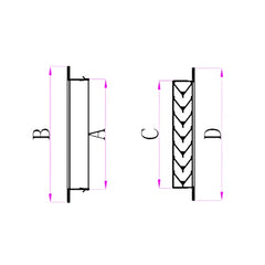 Ductsure Door Relief Vent Grille (Anodized Aluminium) – DG-A 400150