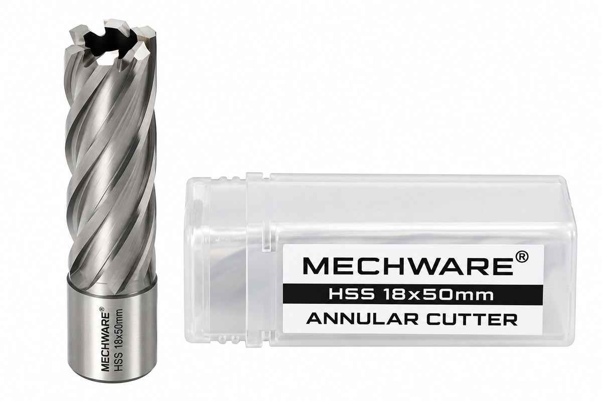 18 x 50mm D.O.C HSS Weldon Shank Annular Cutter