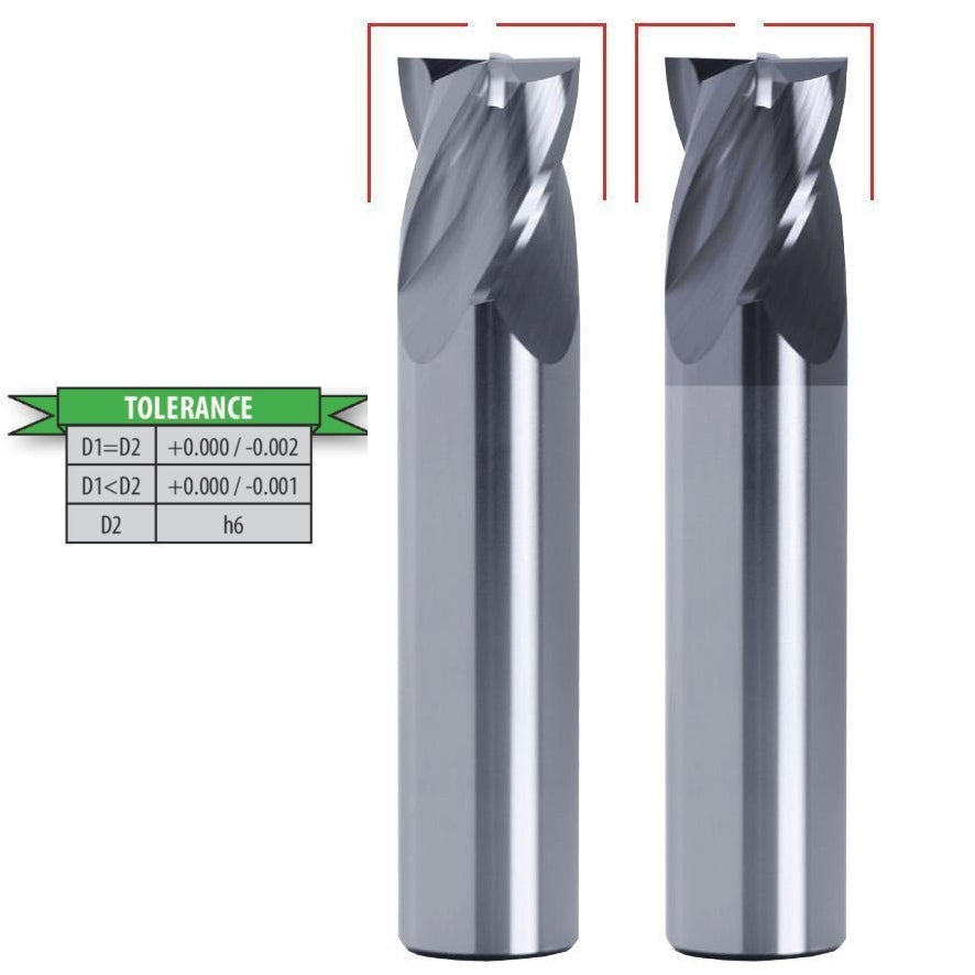 Best Carbide 1/2" 4 Flute Stub Square End Mill – 1/2" Shank TiALN coated