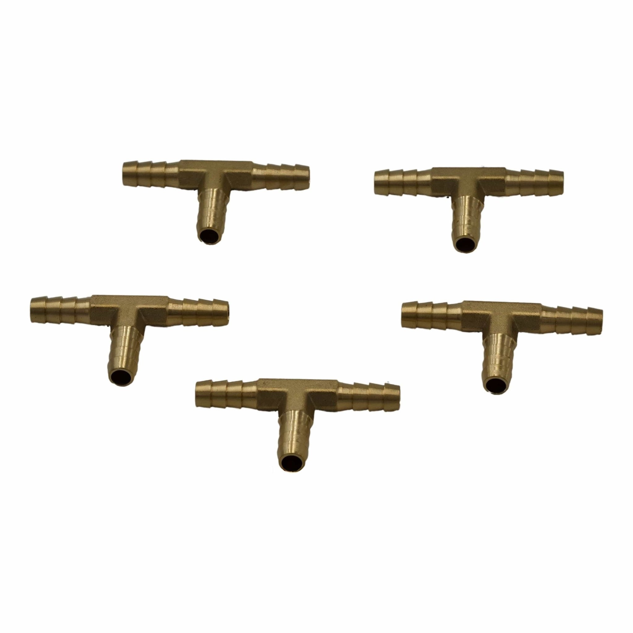 5pc 1/4" Three Way Brass Hose Barb Tee H12 Grab Kit - Twin Eagle Imports