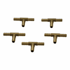 5pc 1/4" Three Way Brass Hose Barb Tee H12 Grab Kit - Twin Eagle Imports