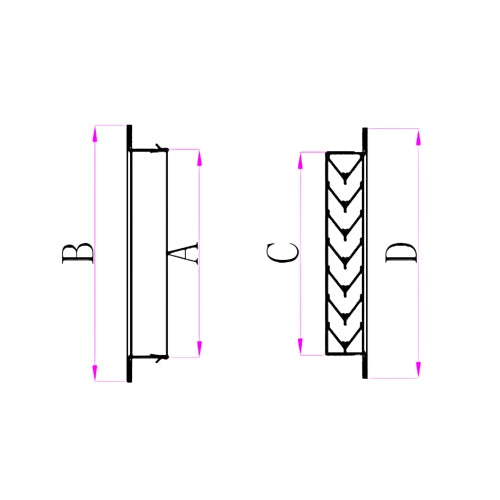 Ductsure Door Relief Vent Grille (Anodized Aluminium) – DG-A 600400