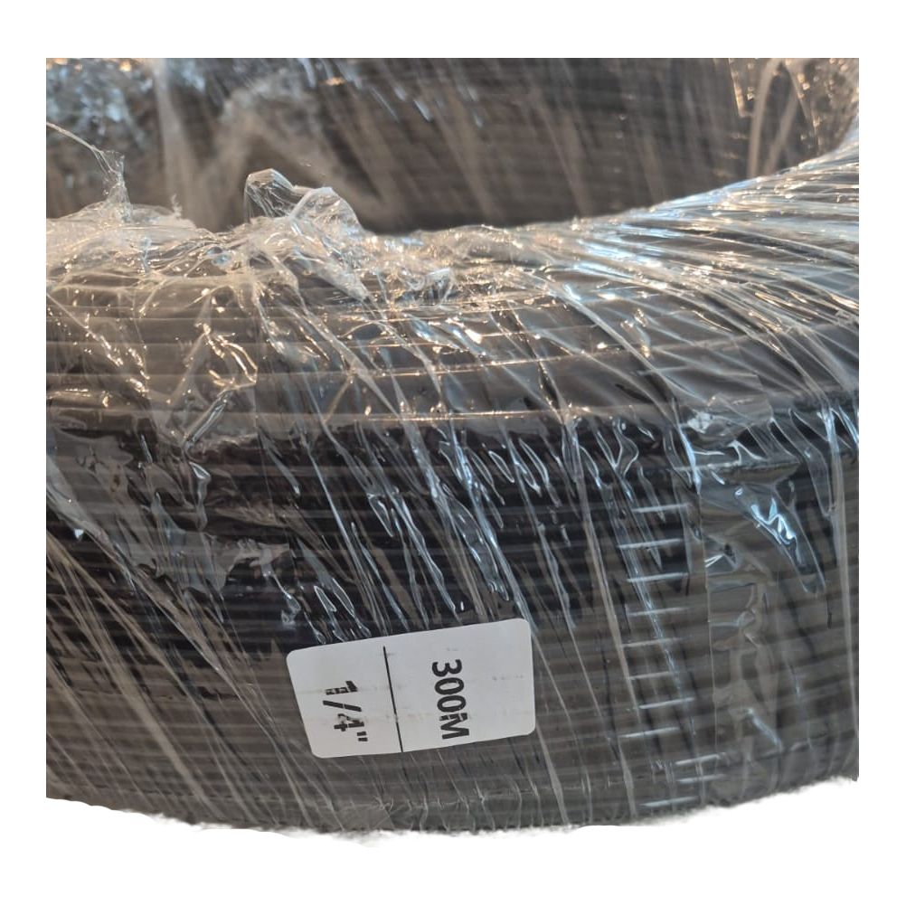 Nylon Air Line Hose Tube 1/4'', One Layer 300m/Roll Black