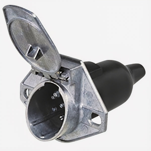 Heavy-Duty 7-Pin Round Trailer Plug & Socket Set