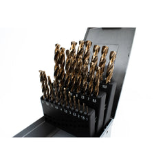 Hepyc 1–13mm HSS-Co Jobber Drill Bit Set 0.5mm Increments (25-Piece, DIN 338, Split Point)