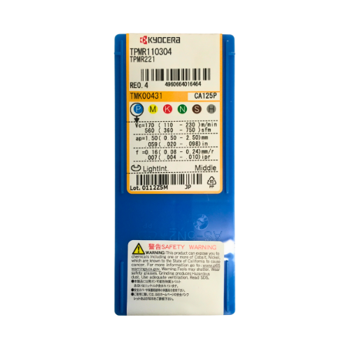 10pc Kyocera TPMR110304 CA125P – Turning Insert (Finishing to Medium, Steel Machining)