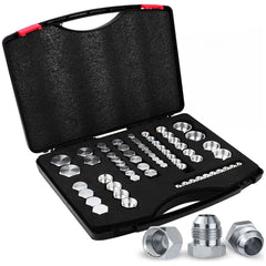 64 Pcs 37 Degree JIC Cap and Plug Hydraulic Blanking Kit