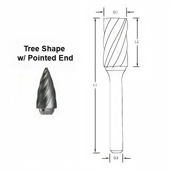 Best Carbide - SG5NF 1/2" Aluminium Cut Carbide Burr