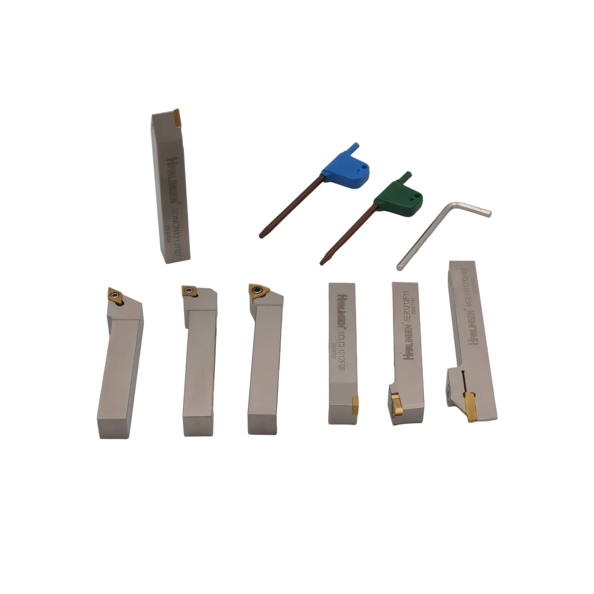 7pc Indexable Turning Tool Holder Set 12mm 11-126-T20 - Twin Eagle Imports