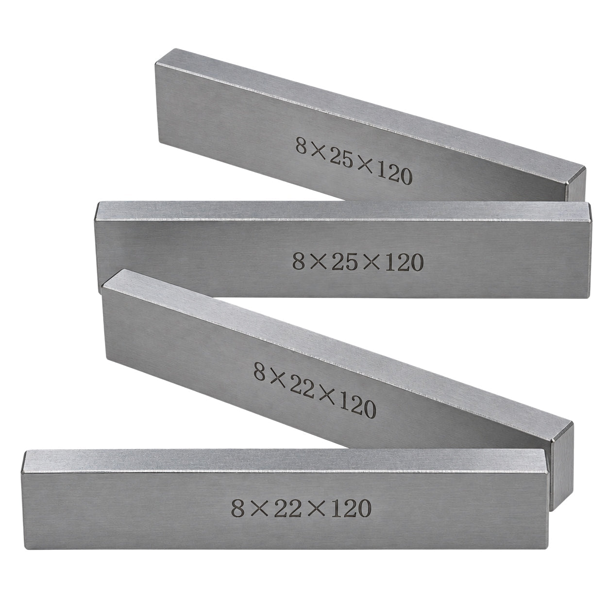 8 Pairs Parallel Steel Gauge Block Set Ground Steel 16 plates 120 mm Long - Twin Eagle Imports