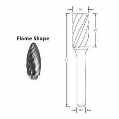 Best Carbide - SH1NFL6 1/4" Aluminium Cut Long Series Carbide Burr