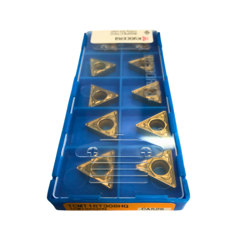 10pc Kyocera TCMT16T308HQ CA525 – Turning Insert (Finishing to Medium, HQ Chipbreaker)