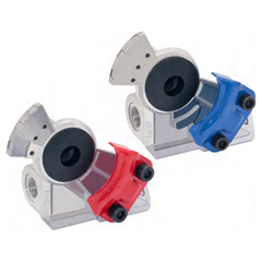 1 Pair 37° Gladhand Set – Red & Blue Aluminum Hose Couplers , 3/8” NPT | SAE