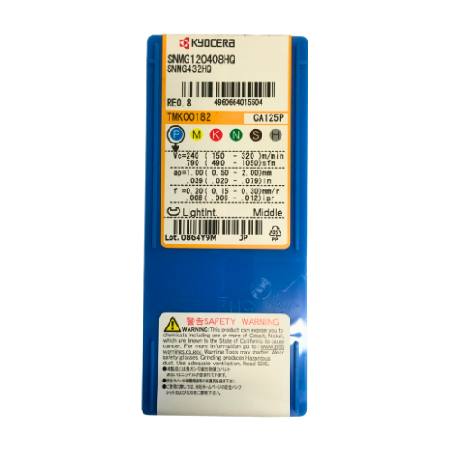10pc Kyocera SNMG120408HQ CA125P – Turning Insert (Finishing to Medium, HQ Chipbreaker)