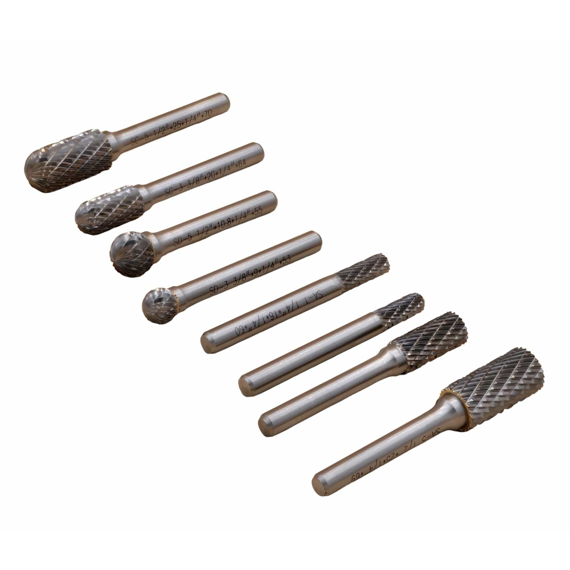 8pc Die Grinder Carbide Burr Kit 1/4 Shank - Twin Eagle Imports