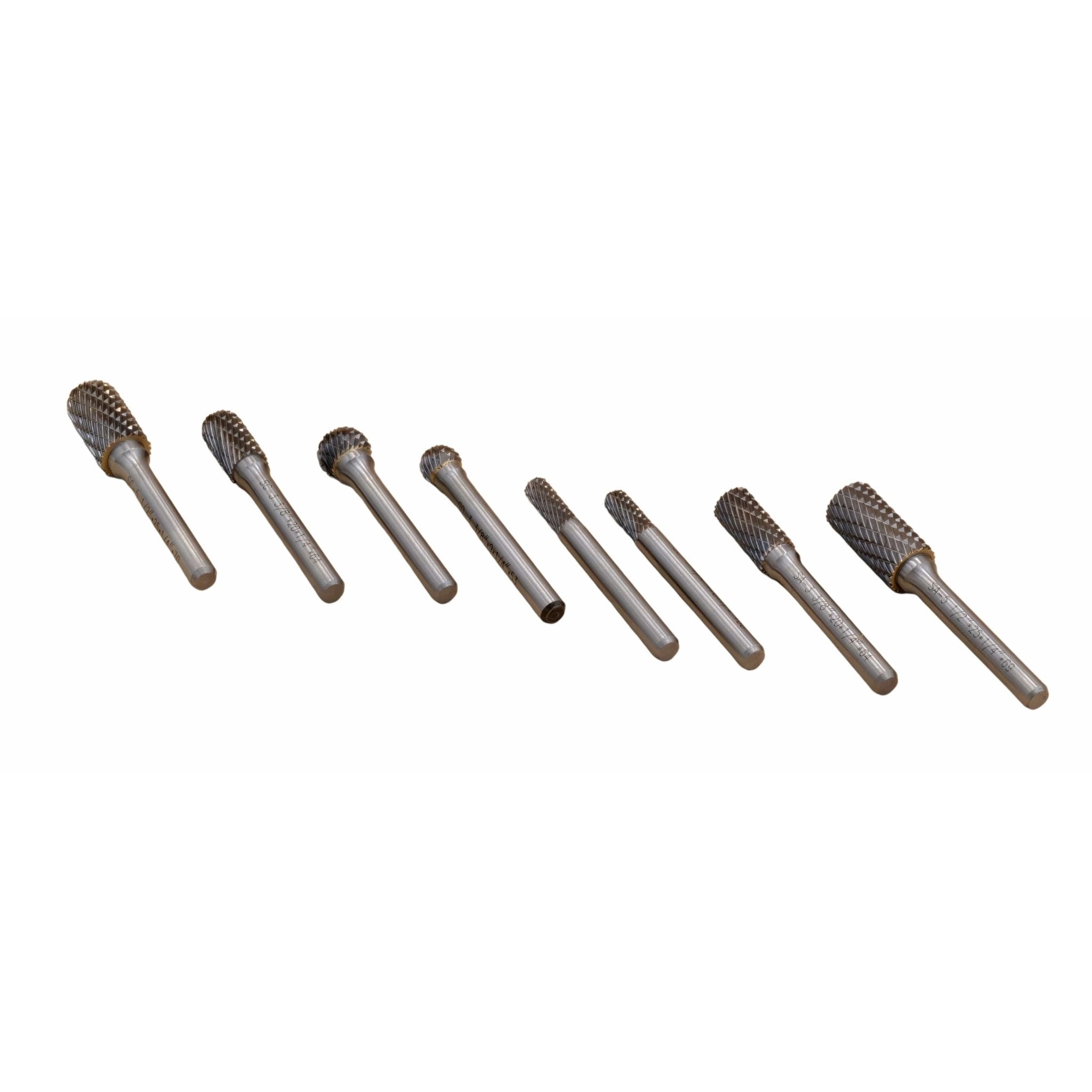 8pc Die Grinder Carbide Burr Kit 1/4 Shank - Twin Eagle Imports