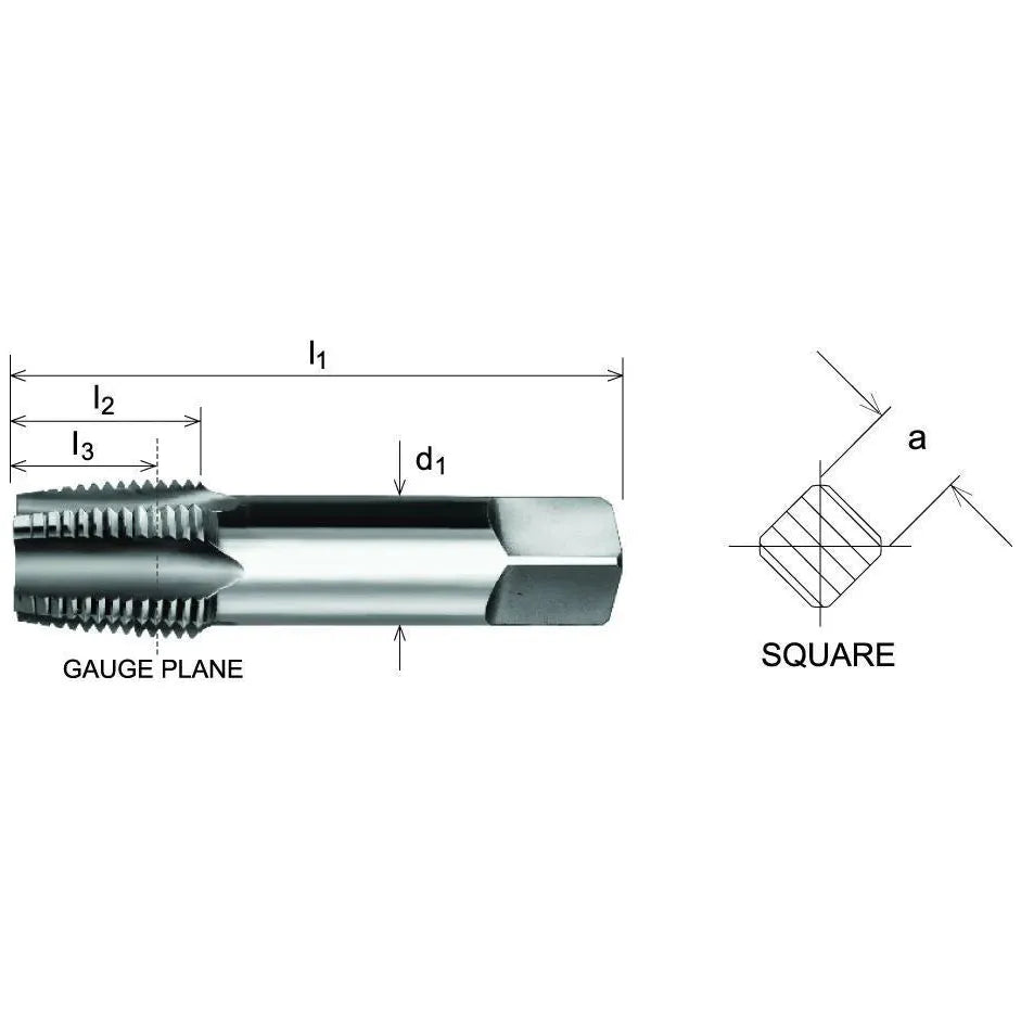 Somta Series 575 - HSS Straight Flute Taper Pipe Hand Bottom (Finishing) Tap BSPT 1/4" x 19 TPI