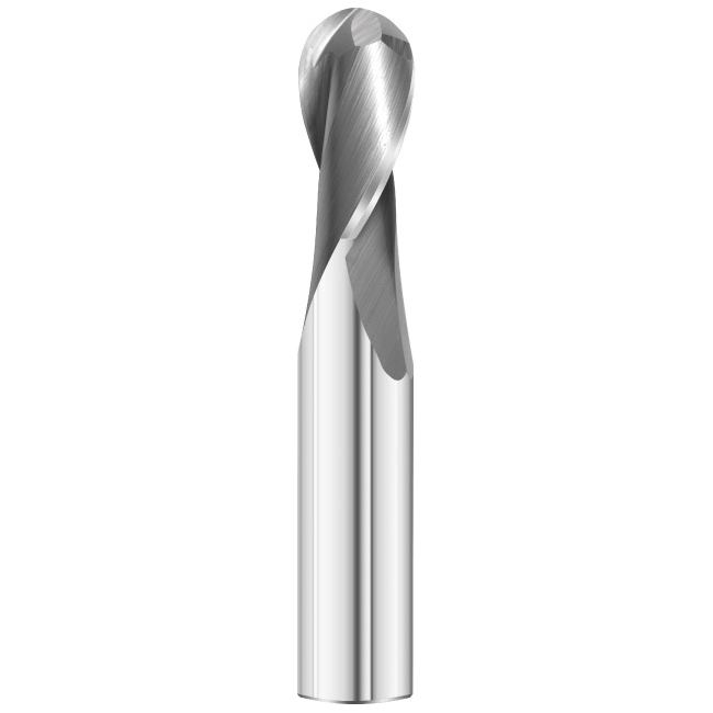 SHORT SERIES BALL NOSE SLOT DRILL - Best Carbide 5/16" (2 Flute, Uncoated)