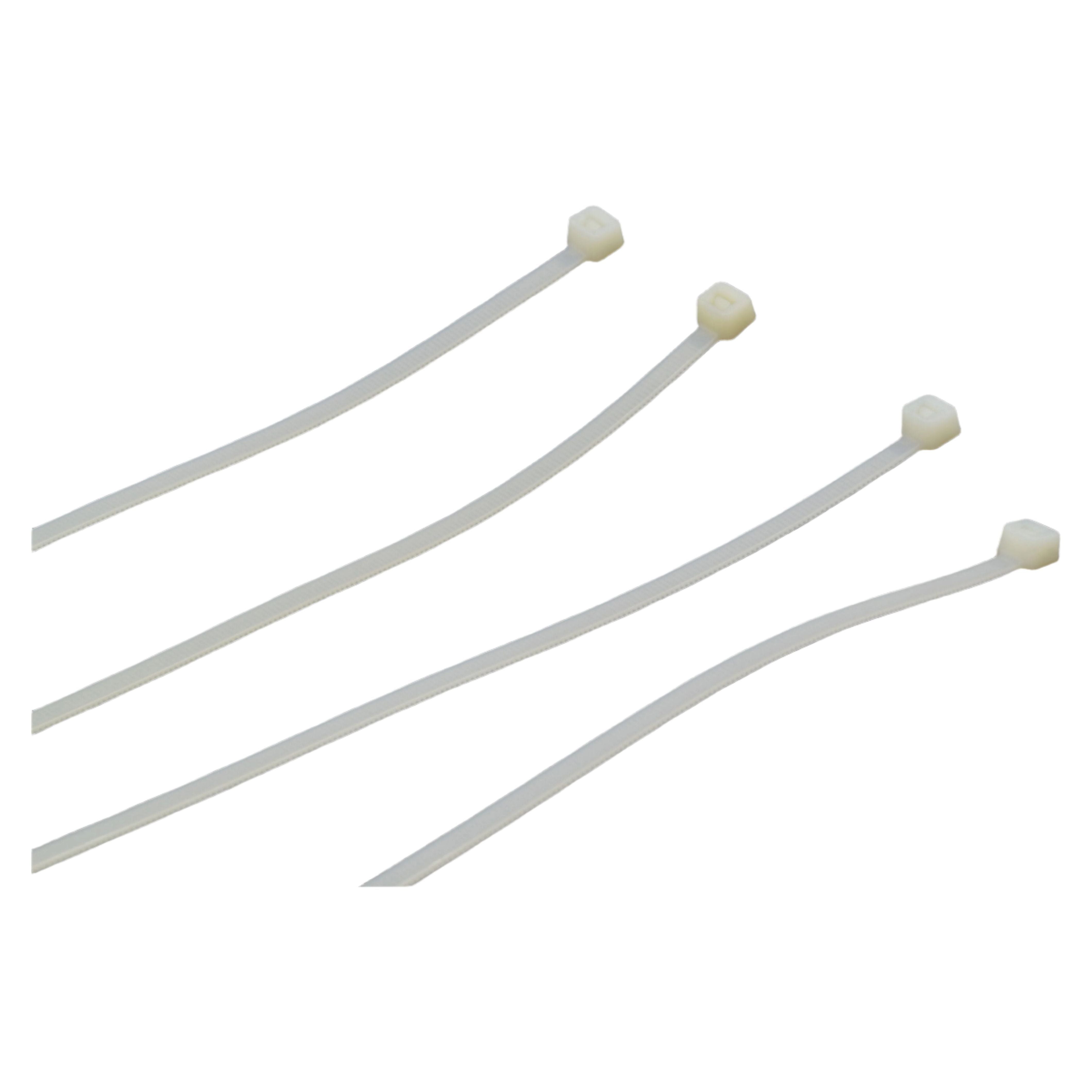 RAPTOR White 300mm x 4.8mm Medium Duty Cable Ties, 100 Pack