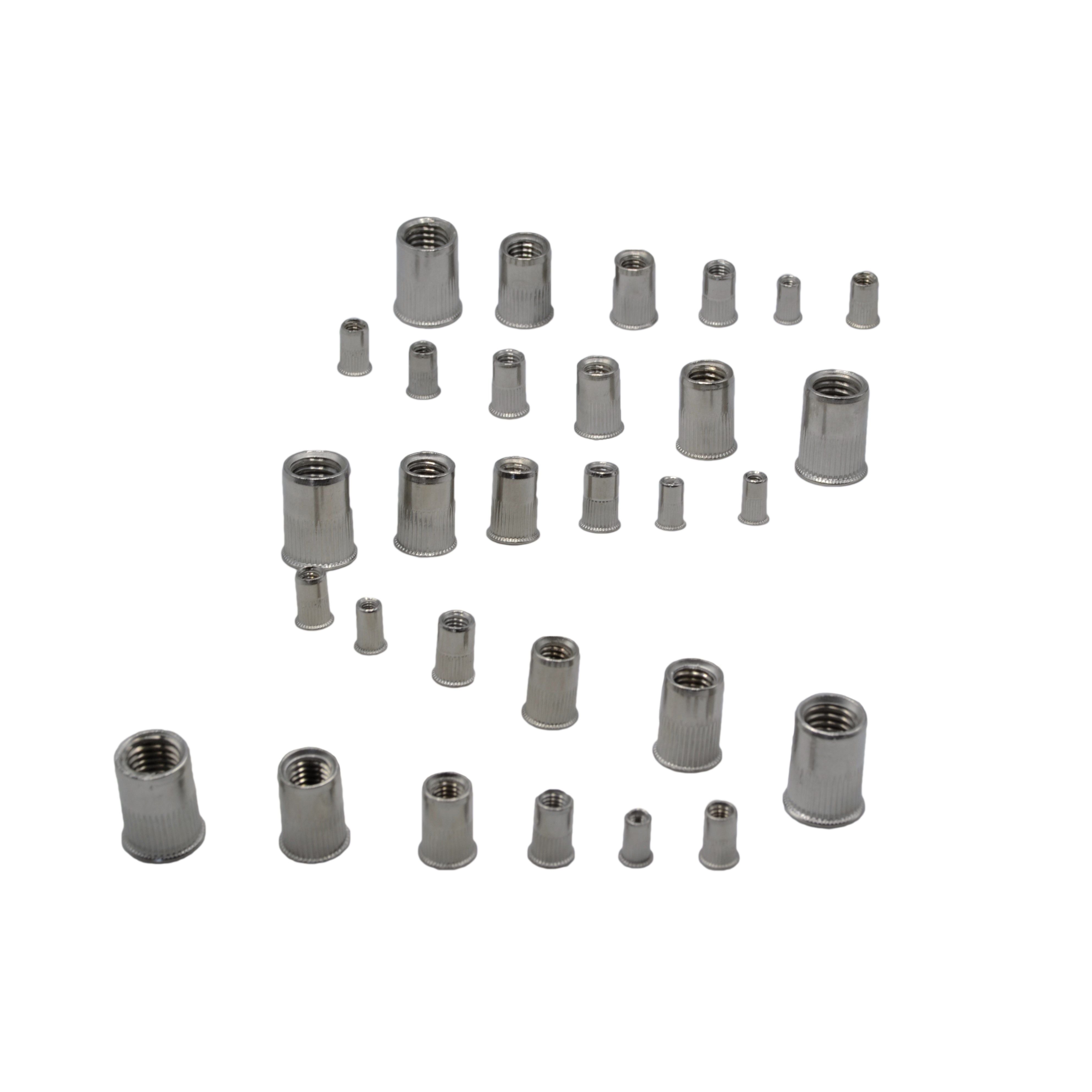 304 Small Flange Stainless Steel Metric Nutserts 120 pc grab kit assortment