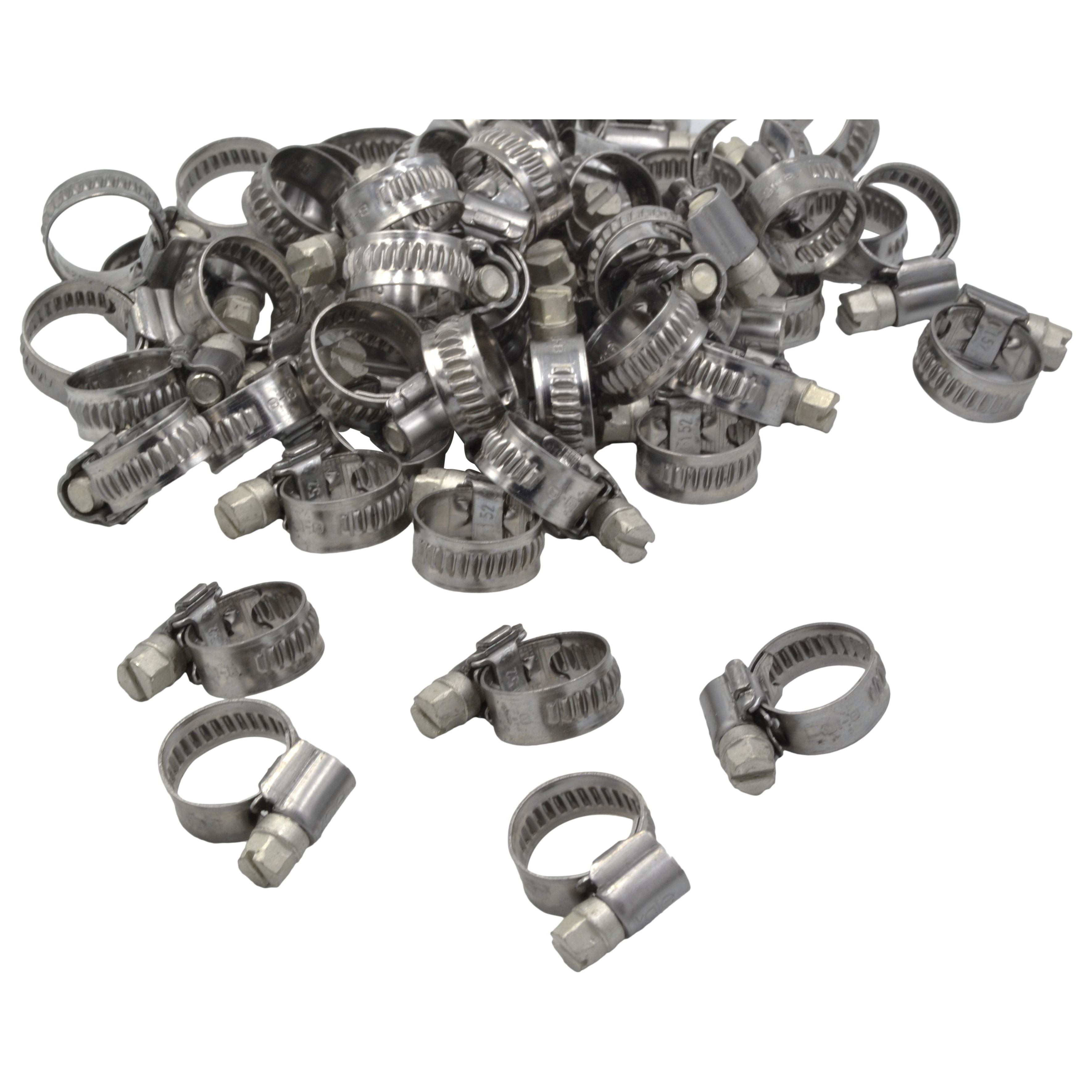 50 Piece Kale 304 Stainless Steel 8-16mm WD9 Worm Drive Hose Clamp