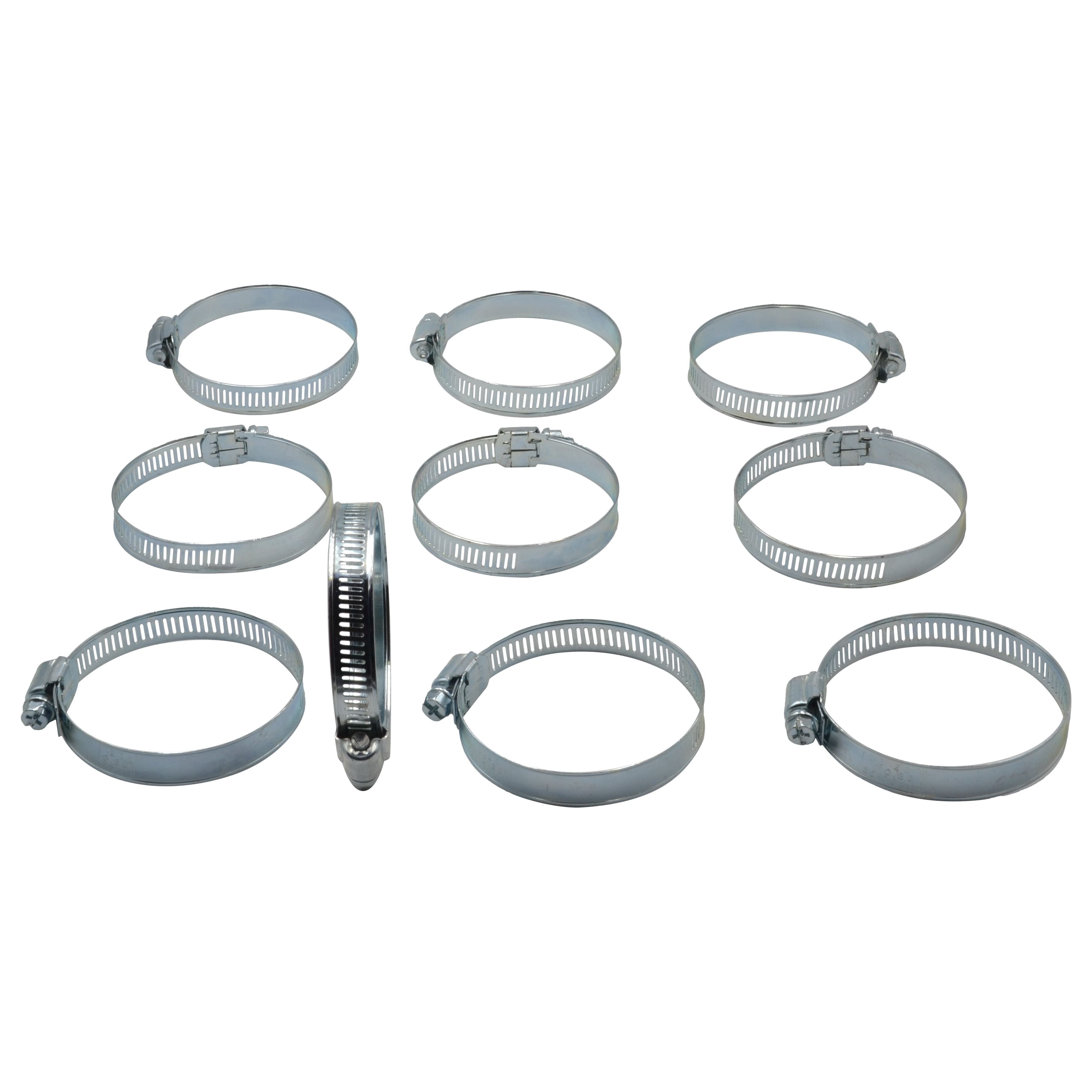 10 Piece 304 Stainless Steel 35-75mm Worm Drive Hose Clamp