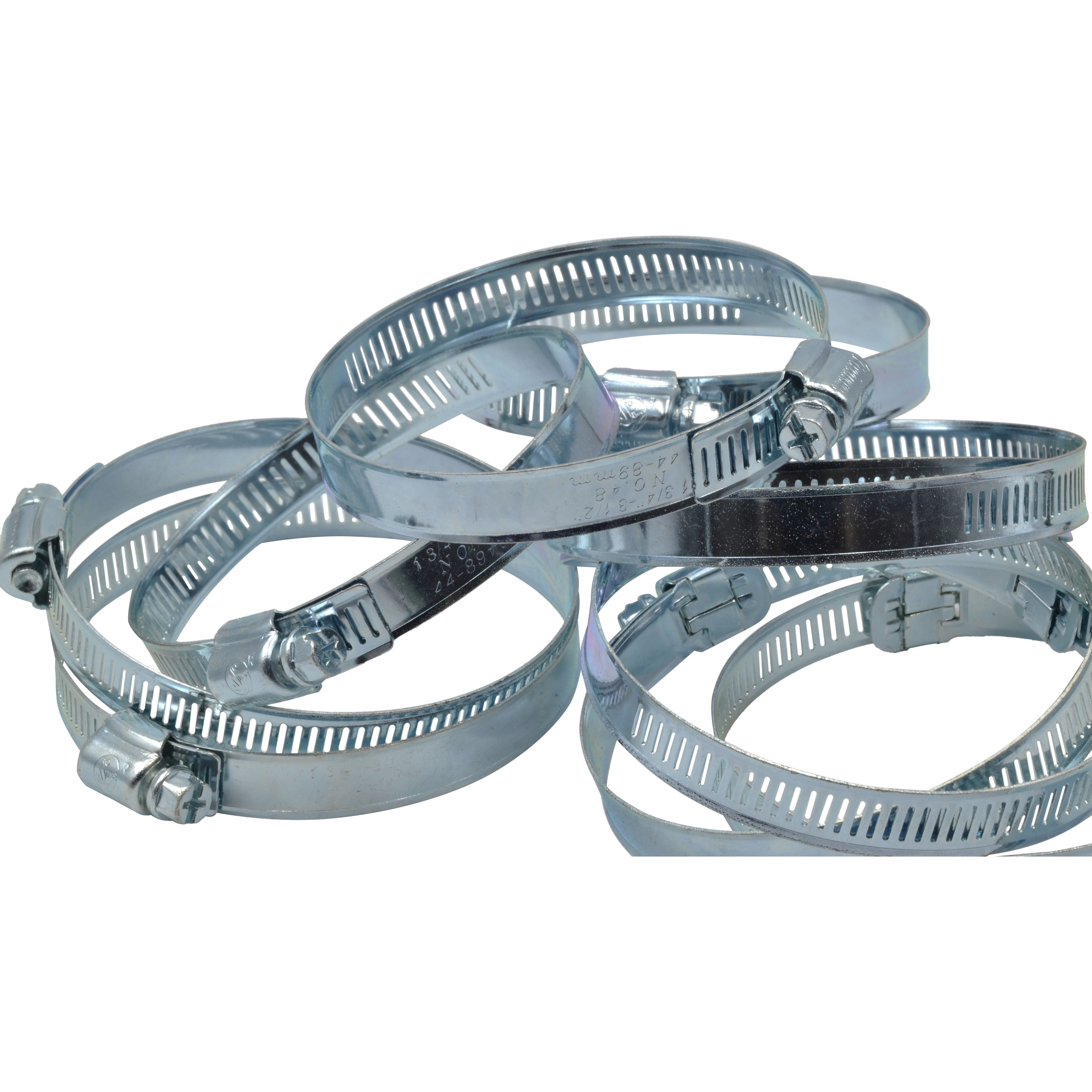 10 Piece Zinc Coated Steel 65-89mm Worm Drive Hose Clamp