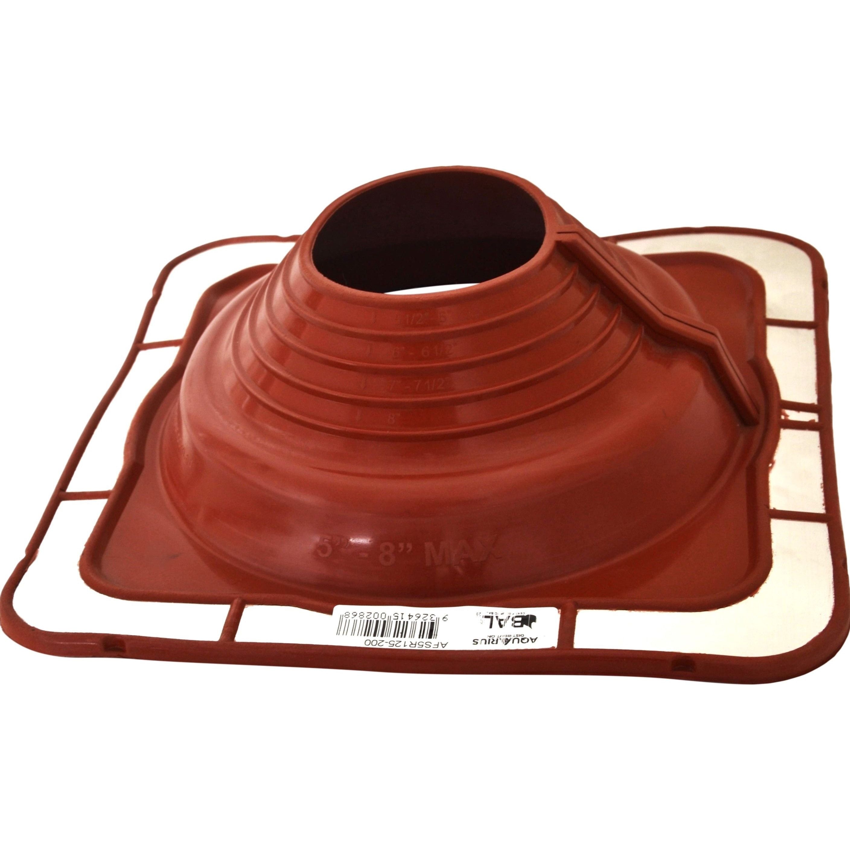 Aquaseal FlashRite #5 Metal Roof Pipe Flashing Red 125-200mm