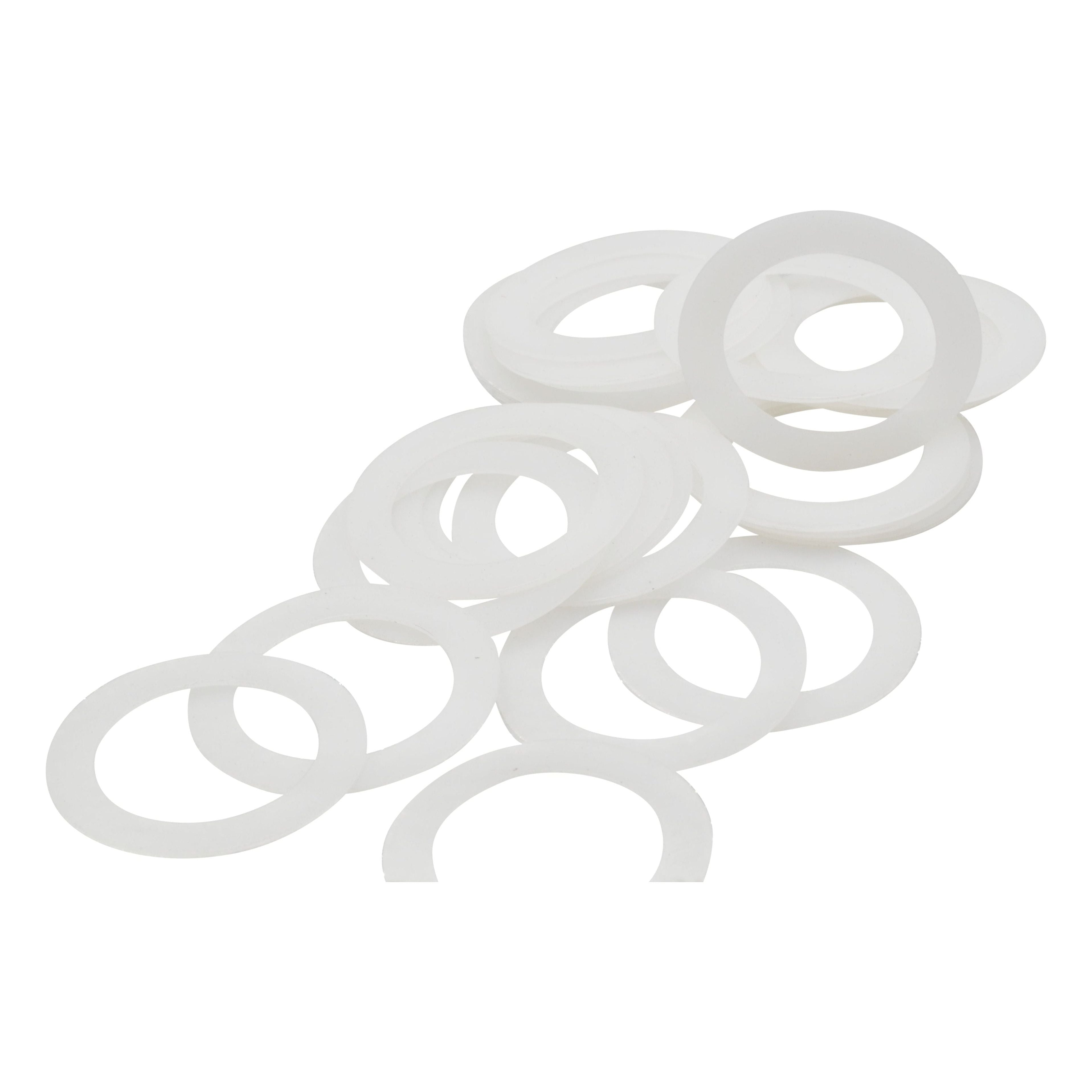 25-Pack White Nylon Washers for Vanity Basin/Tap Seals