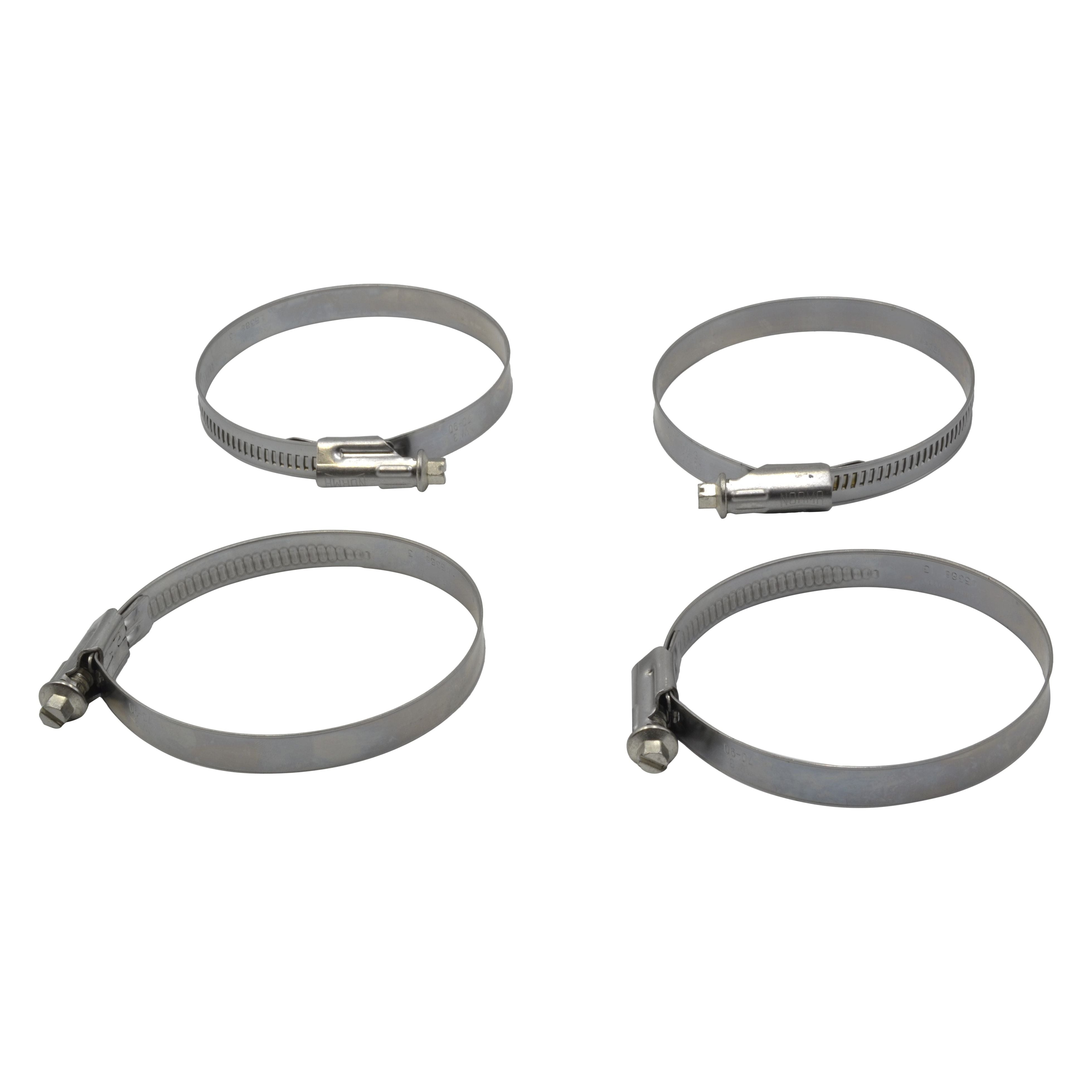 4 Piece Norma 304 Stainless Steel 70-90mm Worm Drive Hose Clamp