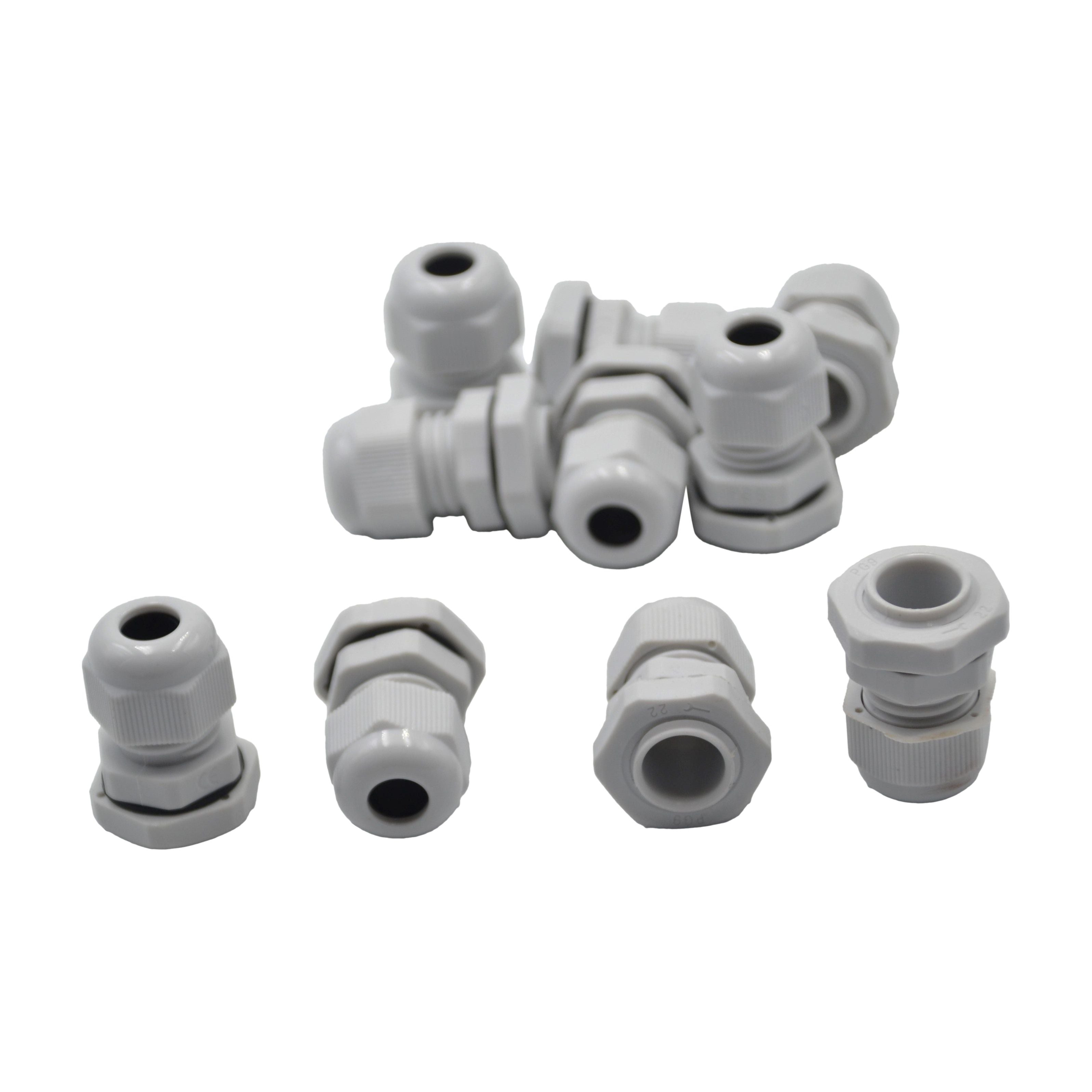 10 Pack IP68 PG9 White Nylon Cable Gland 4-8mm Cable Range